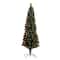 6ft. Fiber Optic Multicolor LED Lights Slim Pine Artificial Christmas Tree